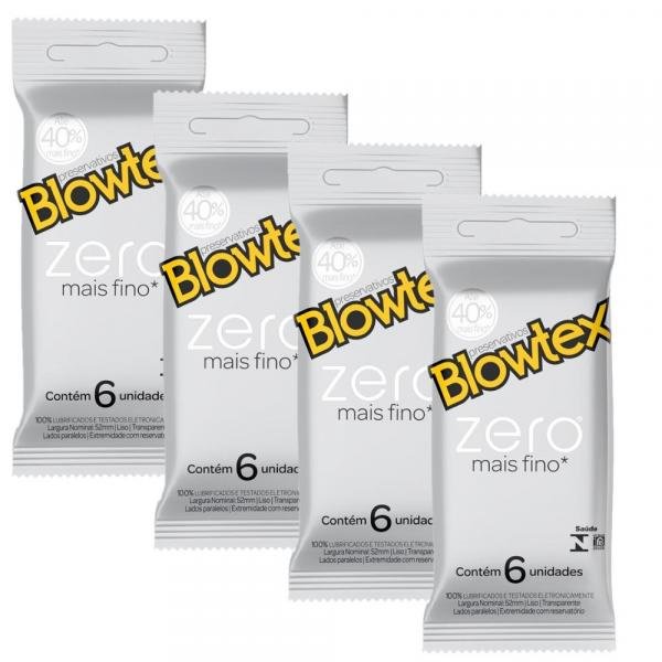 Kit C/ 4 Pacotes Preservativo Blowtex Zero C/ 6 Un Cada