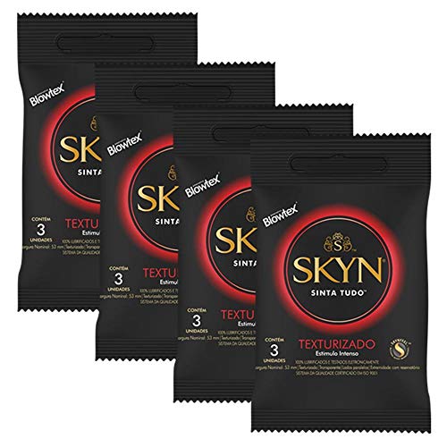 Kit C/ 4 Pacotes Preservativo Skyn Texturizado C/ 3 Un Cada