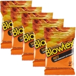 Kit c/ 5 Pacotes Preservativo Blowtex Hot c/ 3 Un Cada