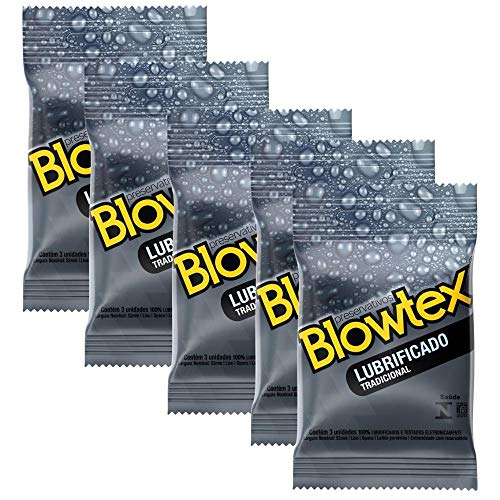 Kit C/ 5 Pacotes Preservativo Blowtex Lubrificado C/ 3 Un Cada