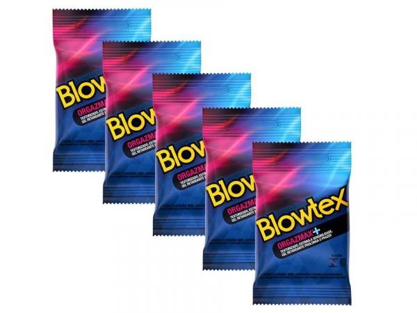 Kit C/ 5 Pacotes Preservativo Blowtex Orgazmax C/ 3 Un Cada