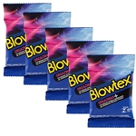 Kit c/ 5 Pacotes Preservativo Blowtex Orgazmax c/ 3 Un Cada
