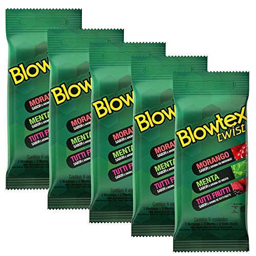 Kit C/ 5 Pacotes Preservativo Blowtex Twist C/ 6 Un Cada