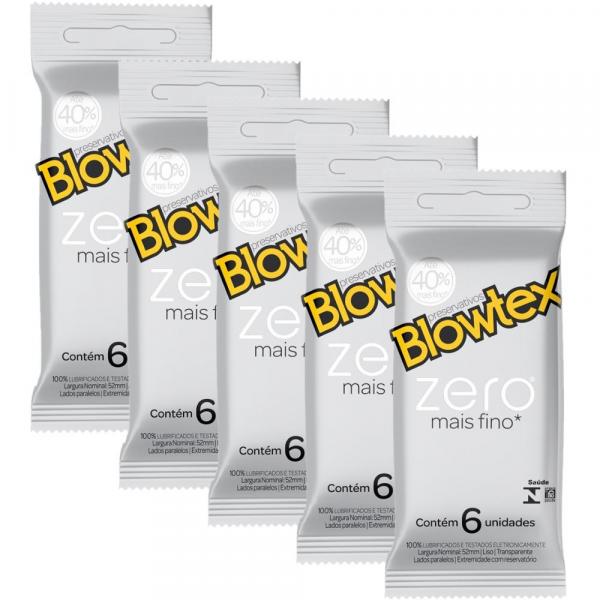 Kit C/ 5 Pacotes Preservativo Blowtex Zero C/ 6 Un Cada