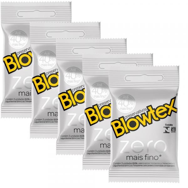 Kit C/ 5 Pacotes Preservativo Blowtex Zero C/ 3 Un Cada