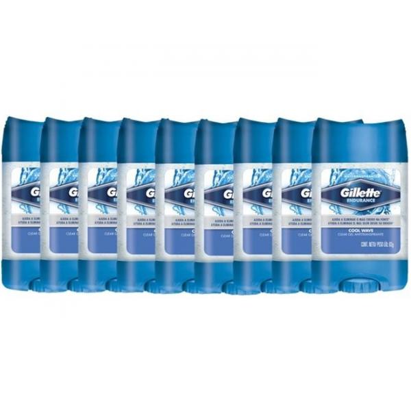 Kit C/ 9 Desodorantes Clear Gel Cool Wave 82g - Gillette