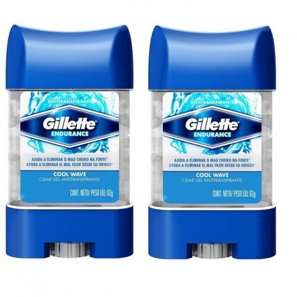 Kit C/ 2 Desodorantes Gillette Gel Cool Wave 82g 50% Desc na Segunda Unid