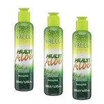 Kit c/ 3 Gel de Aloe Vera para Banho Multi Aloe Racco 200ml