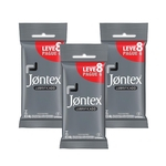 Kit c/ 3 Jontex Preservativo Lubrificado Leve 8 Pague 6