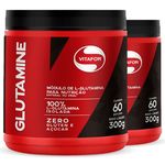 Kit C/ 2 L-Glutamina Glutamine Vitafor 300G