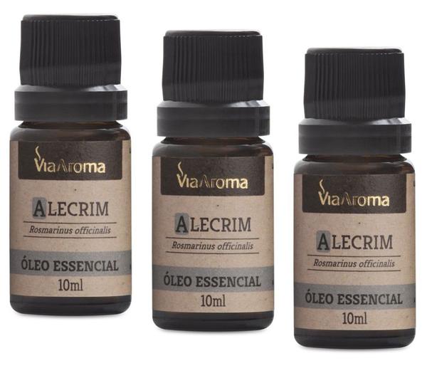 Kit c/3 Óleo Essencial ALECRIM 100% Natural 10ml - Via Aroma