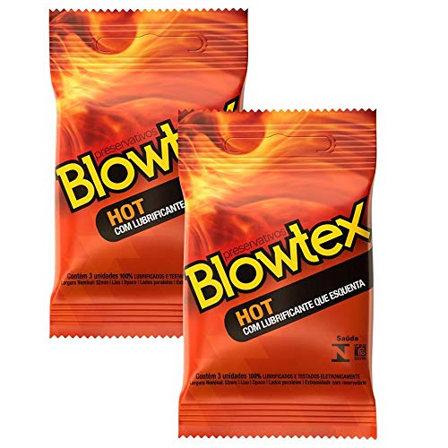 Kit C/ 2 Pacotes Preservativo Blowtex Hot C/ 3 Un Cada