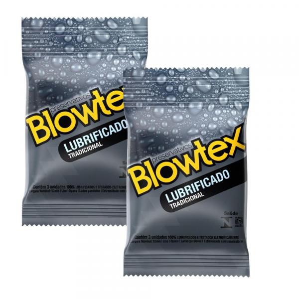 Kit C/ 2 Pacotes Preservativo Blowtex Lubrificado C/ 3 Un Cada