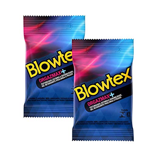 Kit C/ 2 Pacotes Preservativo Blowtex Orgazmax C/ 3 Un Cada