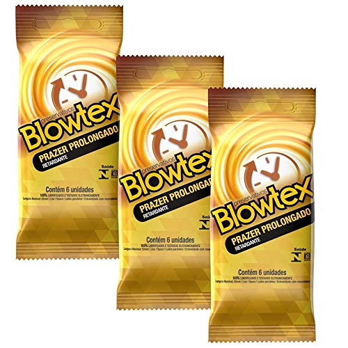 Kit C/ 3 Pacotes Preservativo Blowtex Retardante C/ 6 Un Cada