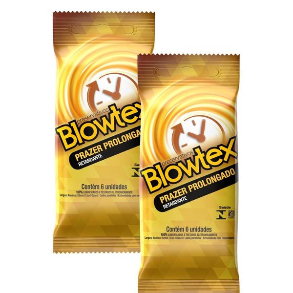 Kit C/ 2 Pacotes Preservativo Blowtex Retardante C/ 6 Un Cada