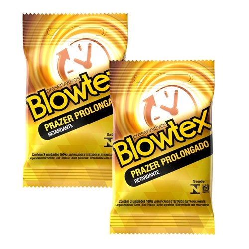 Kit C/ 2 Pacotes Preservativo Blowtex Retardante C/ 3 Un Cada