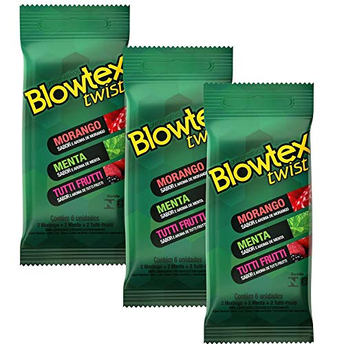 Kit C/ 3 Pacotes Preservativo Blowtex Twist C/ 6 Un Cada
