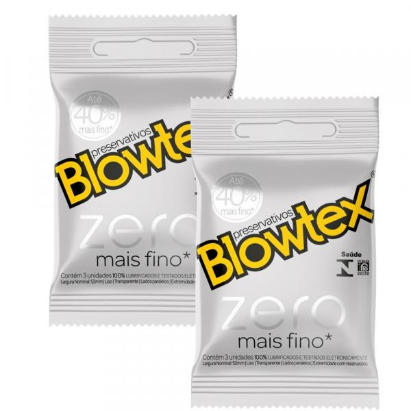 Kit C/ 2 Pacotes Preservativo Blowtex Zero C/ 3 Un Cada