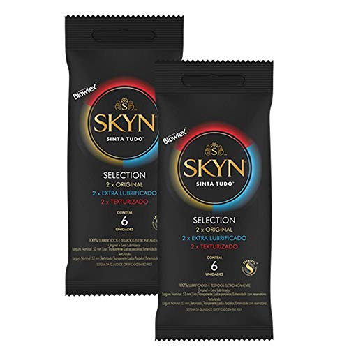 Kit C/ 2 Pacotes Preservativo Skyn Selection C/ 6 Un Cada