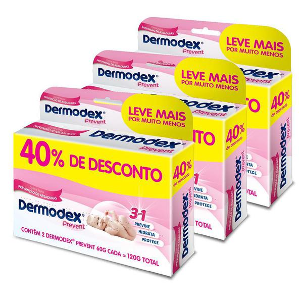 Kit C/ 3 Pomada Dermodex Prevent 60g 2 Un