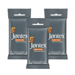 Kit c/ 3 Preservativo JONTEX Lubrificado Marathon 6 unidades