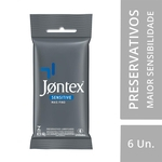 Kit c/ 2 Preservativo JONTEX Lubrificado Sensitive 6 unidades