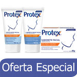 Kit C/3 Protex Antiespinhas Facial (2 Sabonetes +esfoliante)
