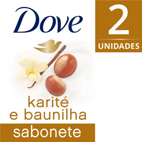 Kit C/ 2 Sabonetes Dove Karité e Baunilha - 90g