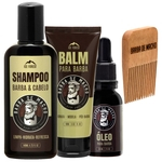 Kit C/ Shampoo Balm Oleo - Barba De Macho + E Pente