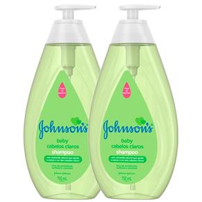 Kit C/ 2 Shampoo Johnson`s Baby Cabelos Claros 750ml