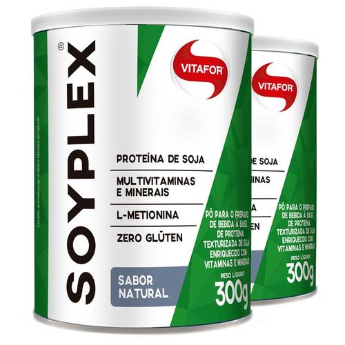 Kit C/ 2 Soy Plex Proteína de Soja Vitafor 300g Natural