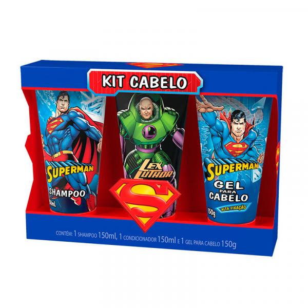 Kit Cabelo Action Kids Shampoo 150ml + Condicionador 150ml + Gel para Cabelo 150g Super Man - Boni