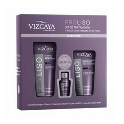 Kit Cabelo Proliso Shampoo 200ml + Condicionador 150ml + Tratamento Vizcaya