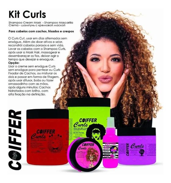 Kit Cabelos Encaracolados Curls Coiffer 5 Unid