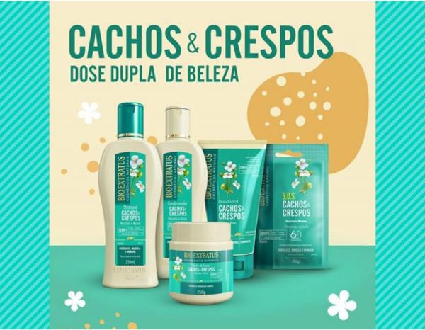 Kit Cachos E Crespo Bio Extratus Fortalece Hidrata Completo-5-produtos