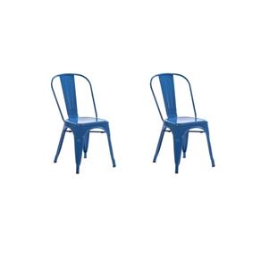 Kit 2 Cadeiras Tolix - Azul Marinho