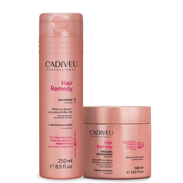 Kit Cadiveu Hair Remedy Másc. Reparadora 500ml+Shampoo 250ml