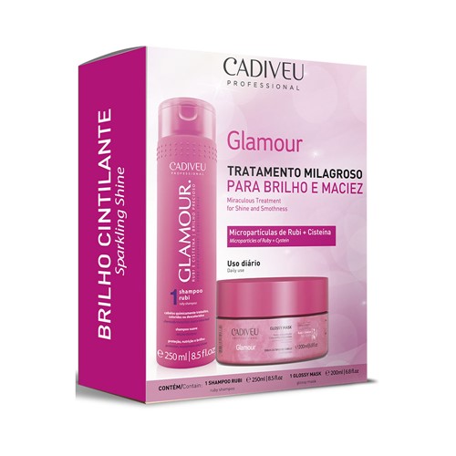 Kit Cadiveu Shampoo 250ml + Máscara Glamour 200ml