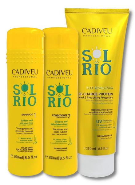 Kit Cadiveu Sol do Rio Shampoo, Condicionador e Máscara