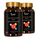 Kit 2 Calcium Secrets Mdk2 90cáp Cálcio + Magnésio + D3 + K2 Alisson Nutrition