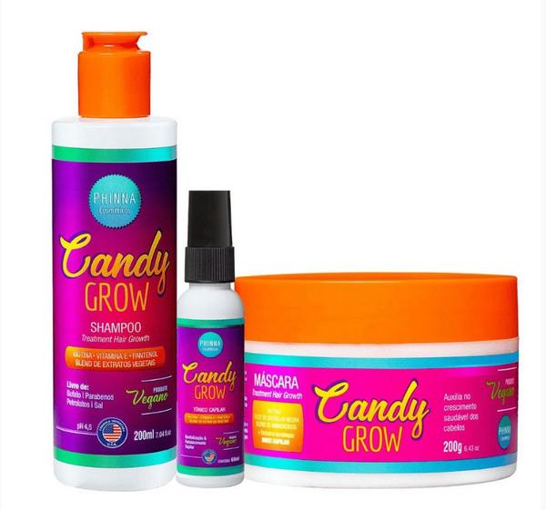 Kit Candy Grow (shampoo + Máscara + Tônico) - Phinna