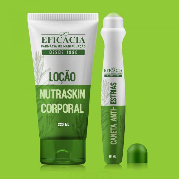 Kit Caneta Anti-Estrias com Loção Nutraskin Corporal - Farmácia Eficácia