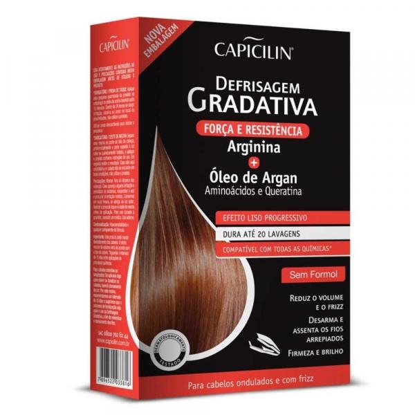 Kit Capicilin Defrizagem Gradativa Arginina+Óleo de Argan - Capicilin