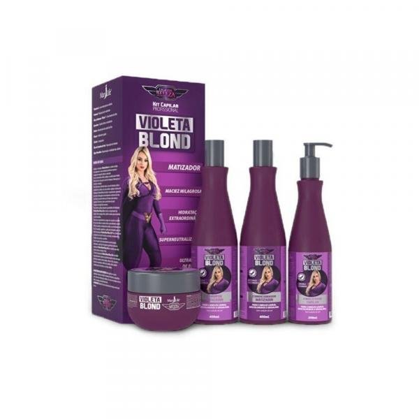 Kit Capilar Shampoo Condicionador Creme Violeta Blond - Mary Life