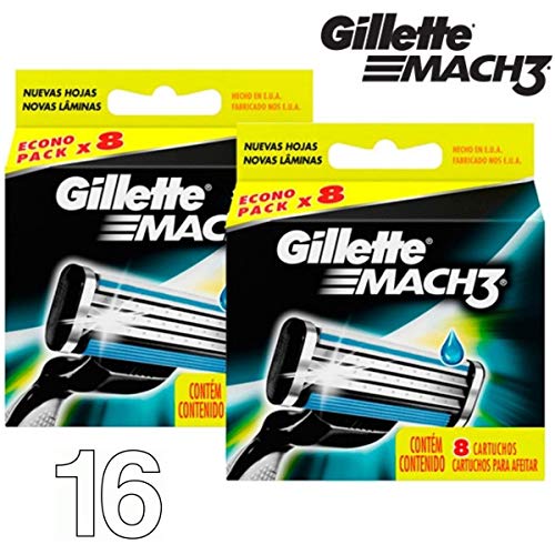Kit Carga Gillette Mach3 Regular com 16 Unidades