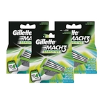 Kit Carga Gillette Mach3 Sensitive com 12 un