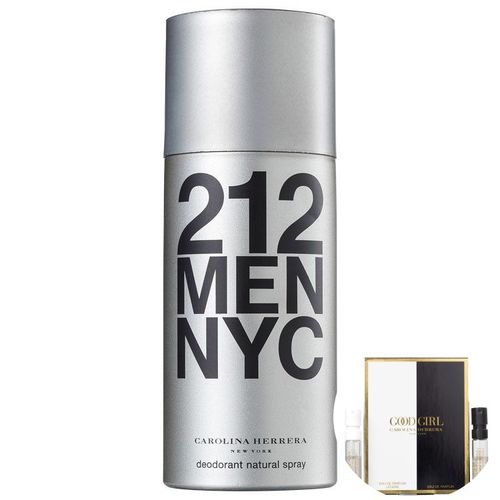 Kit Carolina Herrera 212 Men - Desodorante Spray Masculino 150ml+good Girl e Good Girl Légère