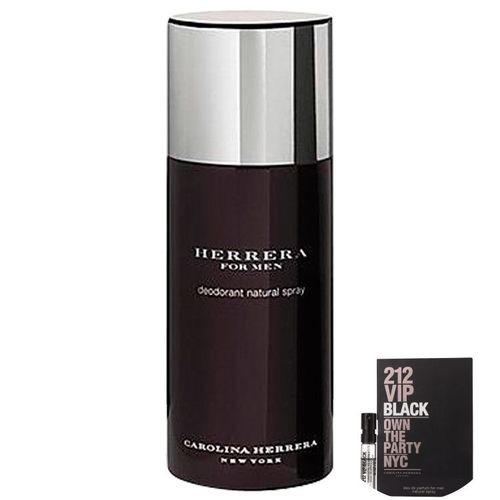 Kit Carolina Herrera For Men Deo Spray- Desodorante Corporal 150ml+212 Vip Black Men