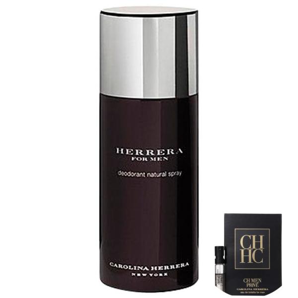 KIT Carolina Herrera For Men Deo Spray- Desodorante Corporal 150ml+CH Men Privé
